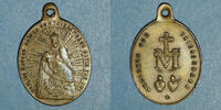 ALSACE Thierenbach. Souvenir de Notre Dame (19e - début 20e). Laiton. Ovale, avec anneau. 18,86 x 26,58 mm -