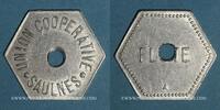FRENCH EMERGENCY COINS Saulnes (54). Union Coopérative. Flûte. Perforé -