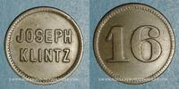 FRENCH EMERGENCY COINS 16 pfennig Mulhouse (68). Joseph Klintz, restaurant. -