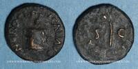 ROMAN EMPIRE Quadrans Néron (54-68). . Rome, 64. R/: rameau -