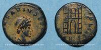 ROMAN EMPIRE cent Arcadius (383-408). 1/2 énionalis. Thessalonique. 384-388. R/: porte de camp -