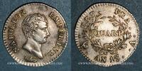 FRENCH MODERN COINS 1/4 franc 1er empire . tête nue, an 13 A -