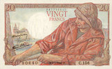 NOTES OF THE BANQUE DE FRANCE 20 francs Banque de France. Billet. pêcheur, -
