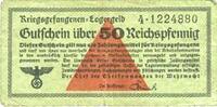GERMANY 50 pfennig Allemagne. Camps allemands de prisonniers de guerre 1939-1945. Billet. -