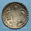 ALSACE Pfennig Strasbourg. Municipalité. au lis florencé, bande pleine (17e siècle) -