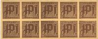 GERMANY - EMERGENCY NOTES (1914-1923) K - Z 1 pf Passau. Stadt. Billets, 10 x n. d. Carton jaunâtre -
