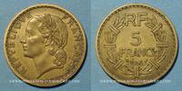 FRENCH MODERN COINS 5 francs 3e république (1870-1940). Lavrillier bronze d'aluminium -
