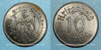 FRENCH EMERGENCY COINS 10 pfennig Strasbourg (67). Ville. Fer -