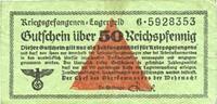 GERMANY 50 pfennig Allemagne. Camps allemands de prisonniers de guerre 1939-1945. Billet. -