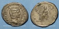 ROMAN EMPIRE Denier Julia Domna, épouse de Septime Sévère ( 217). . Rome, 215. R/: Vesta -