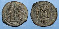 BYZANTINE EMPIRE Follis Héraclius (610-641) et Héraclius Constantin (613-631). . Thessalonique, 2e officine, 615-616 -