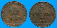 EUROPE 5 centesimi 1822 M Italie. Lombardie-Vénétie. François II (1792-1... 23.41 £  +  8.19 £ shipping