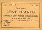 FRENCH EMERGENCY NOTES 100 francs 18.6.1940 Malmerspach (68). Filature d... 27.74 £  +  8.19 £ shipping