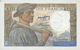 NOTES OF THE BANQUE DE FRANCE 10 francs 10.3.1949 Banque de France. Bill... 9.54 £  +  8.19 £ shipping