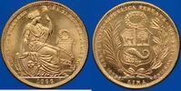 GOLD FOREIGN COINS 50 soles Perou. République. (PTL 900. 23,4056 g) -