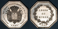 TOKENS Jeton Notaires. Bar-sur-Aube. argent Poinçon : main indicatrice -