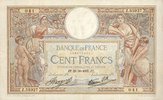 NOTES OF THE BANQUE DE FRANCE 100 francs Banque de France. Billet. Merson 21.10.1937, modifié -