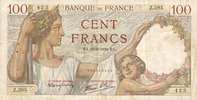 NOTES OF THE BANQUE DE FRANCE 100 francs Banque de France. Billet. Sully, -