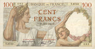 NOTES OF THE BANQUE DE FRANCE 100 francs Banque de France. Billet. Sully, -