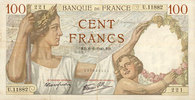 NOTES OF THE BANQUE DE FRANCE 100 francs Banque de France. Billet. Sully, -