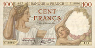 NOTES OF THE BANQUE DE FRANCE 100 francs Banque de France. Billet. Sully, -