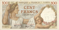 NOTES OF THE BANQUE DE FRANCE 100 francs Banque de France. Billet. Sully, -