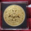 Malta 5 Euro 1 Unze Silber 2024 Golden Eagle Adler Schlange Gelbgold, Rot, Weißgold Applikation USA BU Triple gold plated German Reppa COA