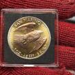 San Marino 5 Euro 1 Unze Silber 2024 Golden Eagle Adler Gelbgold, Rot, Weißgold Applikation USA BU Triple gold plated German Reppa COA