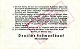 Gutschein Zehn Festpfennige Ein Vierzigstel Dollar Oktober 1923 Deutsche Festmarkbank Aktiengesellschaft Bremen used