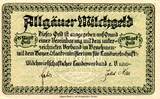 Notgeldschein Eine Halbe Mark Gold Fuenfzweiundvierzigstel Dolla 19.11.1923 Allgaeuer Milchgeld Kaufbeuren USA ucs