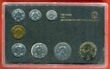 DDR Kursmünzensatz (Münzen z.T. leicht beschlagen) 1983 KMS 1 Pfennig bis 2 Mark mit Plakette Prometheus BU (slightly toned) with plastic box