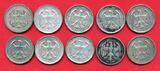 Weimarer Republik 10 x 1 Mark Lot 1924/25 Kursmünzenlot ss