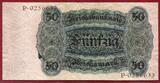 Weimarer Republik 50 Mark 10.10.1924 Holbein Serie Unterdr. L Ser. P II- see picture
