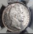 GERMANY Bayern Bavaria 1/2 Gulden 1838 Ludwig I. Nice luster, toning NGC MS 63