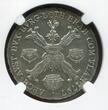 Habsburger Erblande Kathol. Niederlande 1/2 KT Kronentaler 1797 C AUS. Franz II/I. Finest known by NGC Top POP NGC AU 55 tonig