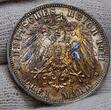 Württemberg 3 Mark 1911 Silberhochzeit des Königspaares, Video ! unc. amazing toning