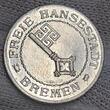 Bremen Notgeld Emergency Token 10 Verrechnungs Pfennig Notgeld o.J. 1924 Stadtwappen USA AU am scr. Spot rev.