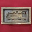Österreich Wien Hohlgußplakette o. J. Dampflokomotive FRITZ MÜLLER WIEN 13/2 Roher Guß Rev. Ges. Gesch. Gußfrisch