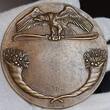 Deutschland Karl Goetz Kaiserreich Bronze Gußmedaille 1914 Nationale Flugspende Stehender Genius mit Randpunze As cast