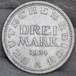 Germany, Weimarer Republik 3 Mark 1924 A Drei Mark Ausgeschrieben Mint Error Fehlerhafte Randschrift UNDRECHT Mint Error USA AU