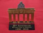 Nauru 25 Dollar Skulpturmünze vergoldet 2010 Brandenburger Tor Skulpturmünze Prooflike with coa and box