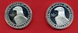 USA 2x1 Dollar Silbermünzen 1983 United States Mint Two-Coin Proof Set - Olympia 1992 Diskuswurf Proof with box & coa