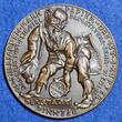 Deutschland Germany Karl Goetz Bronze Gußmedaille Bronze Cast Dated 1924 Inflation Bete und Arbeite Das Volk Der Staat Geldentwertung Almost as cast usual casting flaws