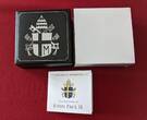 Cook Islands 5 Dollar Silbermünze 2014 Canonization of Pope St. John Paul II - Heiligsprechung Papst Johannes Paul II. Proof partly gilded with box, carton & coa