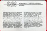 Isle of Man 1 Crown 1981 Hochzeit Prince Charles und Lady Diana Spencer, The Royal Wedding PP leicht beschlagen/angelaufen in Kapsel mit Zertifikat
