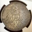GERMANY Saxonia-Meiningen Sachsen-Meiningen 5 Mark Silbermünze 1908 D Herzog Georg II. NGC AU 55