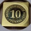 Deutschland Germany 10 Pfennig Dated 1873 G NGC Top POP Klippenförmiger Goldabschlag NGC PF 67 CAMEO