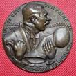 Germany Deutschland Karl Götz Medaille Satirische Bronzemedaille Guß Cast 1922 Dated Kanzler Wirth Der Feind steht rechts, Nicht rechts nicht links, am Rhein Almost as cast usual casting flaws edge