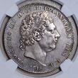 Great Britain England Großbritannien CROWN 1818 LIX König Georg III. (1760 - 1820). LIX TUTAMEN NGC AU 58 fine Toning