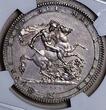 Great Britain England Großbritannien CROWN 1818 LIX König Georg III. (1760 - 1820). LIX TUTAMEN NGC AU 58 fine Toning